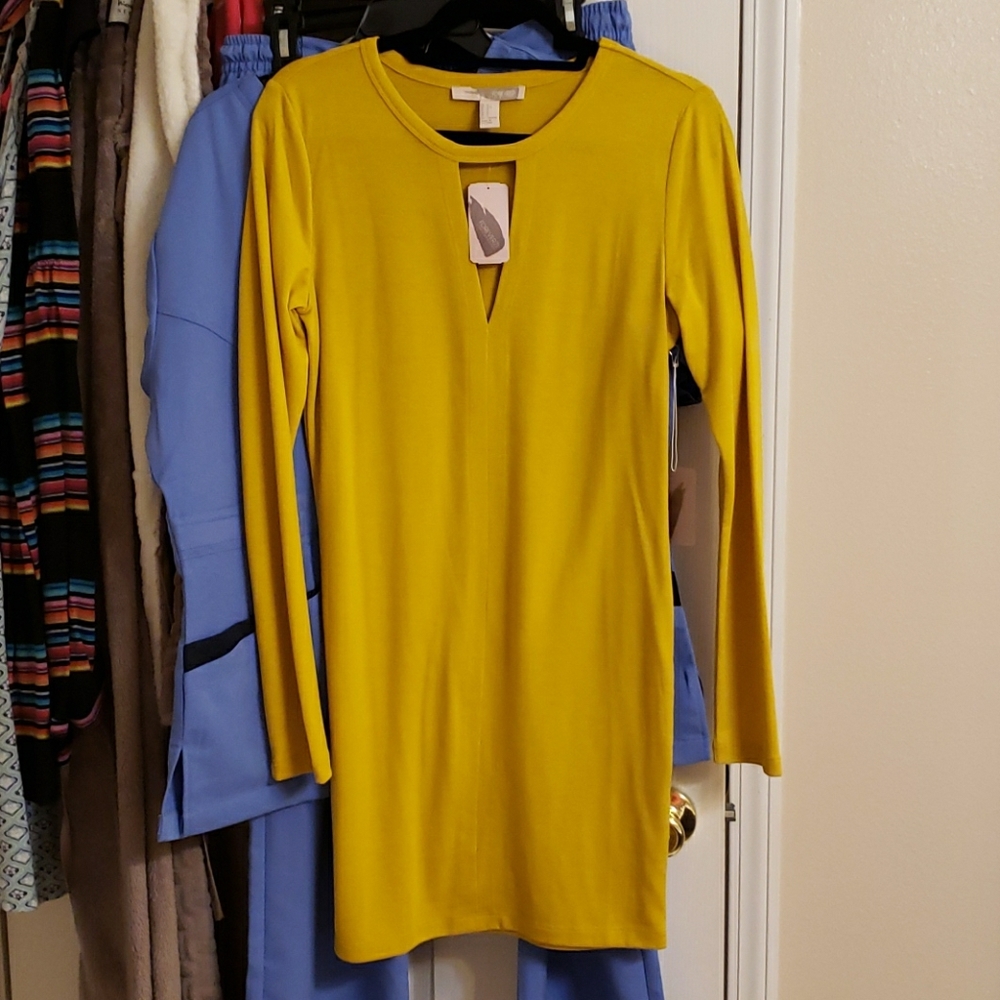 Mustard Long Sleeve Dress